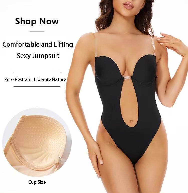 Push Up Bra Padded - Kaymaz Yapışkanlı Sırtı Açık Vücut Şekillendirici